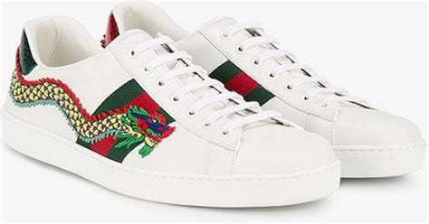 gucci ace dragon men|gucci embroidered sneakers.